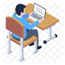 Online Learning Online Study E Learning Icon