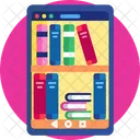 Education Online Studying Virtual Library Icon