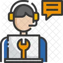 Online Support Support Laptop Icon