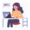 Online Chat Online Support Representative Icon