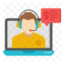 Online Support Helpline Hotline Icon