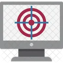 Online Target Target On Monitor Focus Icon