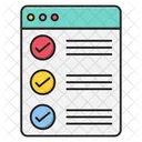 Browser Webpage Checklist Icon