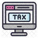 Online Tax Tax Website Monitor Icon