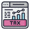 Online Tax Graph Online Tax Online Line Graph Icon