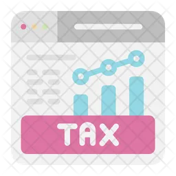 Online Tax Graph  Icon