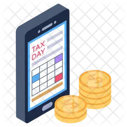 Online Taxes Pay  Icon