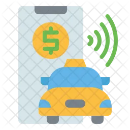 Online Taxi Payment  Icon