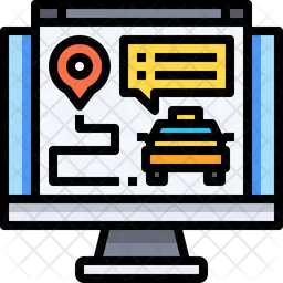 Online-Taxibuchung  Symbol