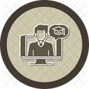 Online Teacher Lifelong Learning Icon E Learning Instructor Icon