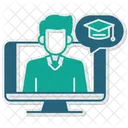 Online Teacher Lifelong Learning Icon E Learning Instructor Icon