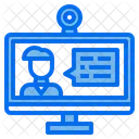 Elearning Monitor Online Icon