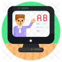 Virtual Teaching Online Teaching Online Tutor Icon