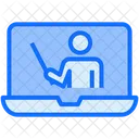 Online Teaching Online Lecture Laptop Icon