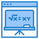 Online Teaching Math Online Lecture Online Class Icon