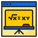 Online Teaching Math Online Lecture Online Class Icon