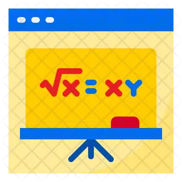 Online Teaching Math  Icon