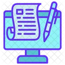 Online Test Computer Education Icon