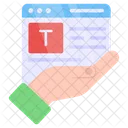 Online Text Writing  Icon