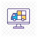Online Tracking For Truck Order Delivery Icon