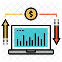 Online Trading Stock Market Online Monitoring System Icon