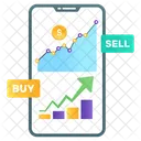 Online Trading Online Sales Mobile Trading Icon