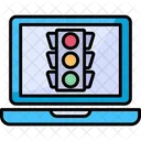 Online traffic signal  Icon