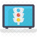 Online Traffic Signal Drive Signal Icon