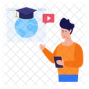Online Education Distance Learning Elearning Icon