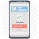 Banking App Bargeldabhebung Online Transaktion Symbol