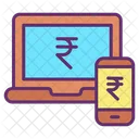 Mmonetizing Online Transfer Rupee Transfer Icon