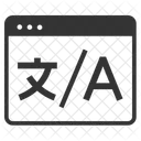 Online Translation Translation Website Dictionary Icon