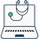 Online Treatment Secteshop With Laptop Ehealth Icon