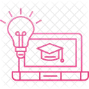 온라인 수업 평생 학습 아이콘 E 러닝 아이콘