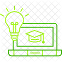 온라인 수업 평생 학습 아이콘 E 러닝 아이콘