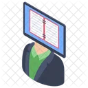 Online Teacher Distance Learning Online Lecture Icon