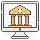 Online Universitat Online Bildung Universitatsgebaude Icon