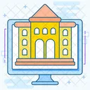 Online University Digital Classroom Online Learning School Icon