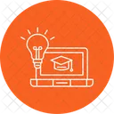 Online Unterricht Symbol Fur Lebenslanges Lernen E Learning Symbol