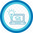 Online Unterricht Symbol Fur Lebenslanges Lernen E Learning Symbol