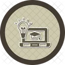 Online Unterricht Symbol Fur Lebenslanges Lernen E Learning Symbol