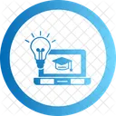 Online Unterricht Symbol Fur Lebenslanges Lernen E Learning Symbol