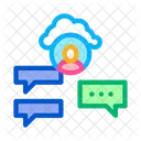 Online User Online Chat Cloud Icon