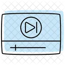 Online Video Color Shadow Thinline Icon Icon