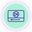 Online Video Zeilensymbol Symbol