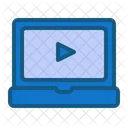 Online Video Laptop Home Icon