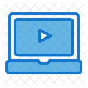 Online Video Laptop Home Icon