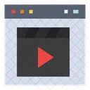 Online Video Play Video Browser Icon