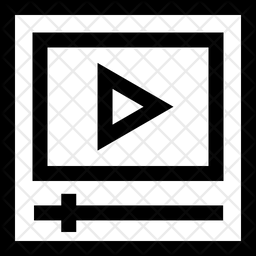 Online Video Icon - Download in Line Style