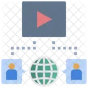 Online Video Global Watch Icon